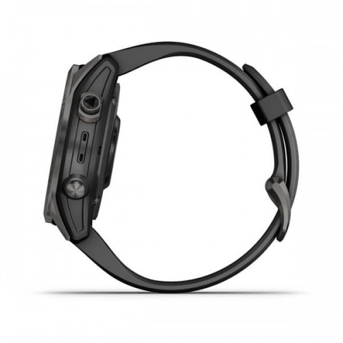 Garmin - Fenix 7 Pro Zafiro Solar - Titanio DLC Gris Carbón con Banda Negra