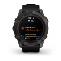 Fenix 7x Sapphire Solar Titanio DLC gris carbón con banda negra