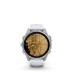 Fenix 8 - 43mm AMOLED Plata con correa de silicona blanco piedra