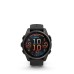 Fenix 8 – 43 mm, AMOLED Sapphire, Titanio con revestimiento de DLC con correa de silicona negra/gris