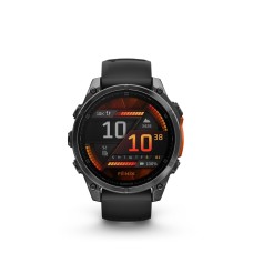 Fenix 8 – 47 mm, AMOLED Gris con Correa de silicona negra