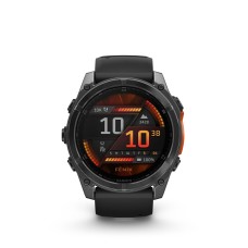 Fenix 8 – 51 mm, AMOLED Gris con Correa de silicona negra