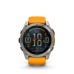 Fenix 8 – 51 mm, AMOLED Sapphire, Titanio con correa de silicona naranja/grafito