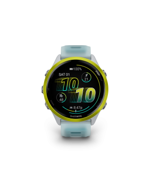 Forerunner 570 - 47mm Aluminio amarillo con correa en turquesa/blanco piedra traslúcido