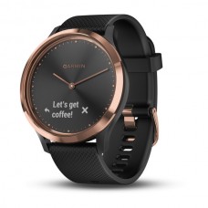 Vivomove HR Rose Gold Banda silicon Negra *DESCONTINUADO*